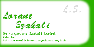lorant szakali business card